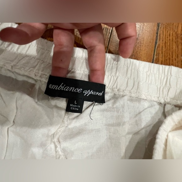 Ambiance Apparel Off-White Casual Pants - Picture 10 of 11